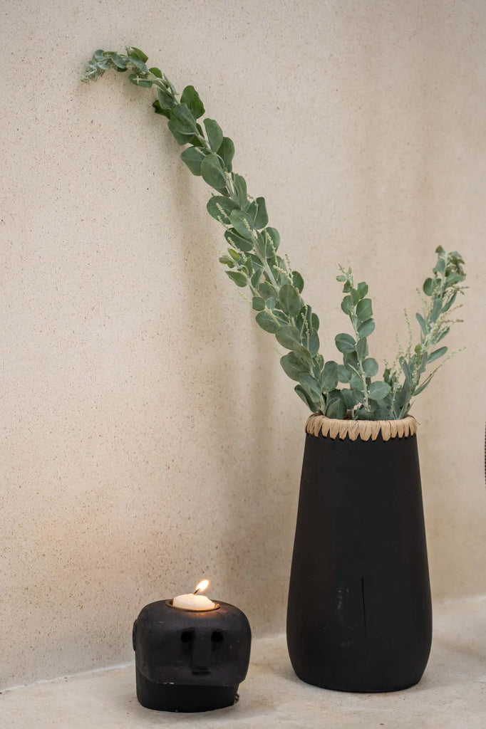 Paris Vase - Sort Naturlig - M