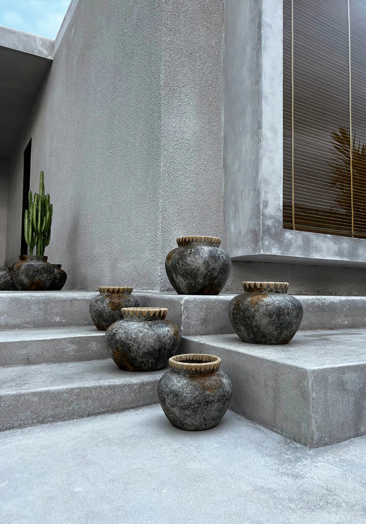 Madrid Vase - antikgrå - L
