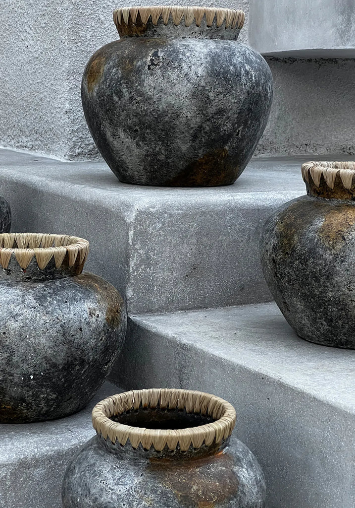 Madrid Vase - antikgrå - L