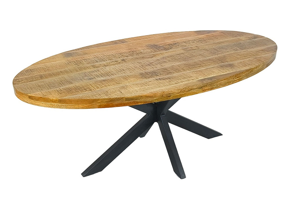 Spisebord oval 190x100cm i massivt mangotræ