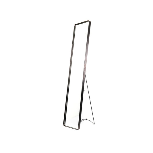 Sort metal fuldlængde spejl 30x4x150 cm - Sort.