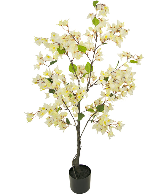 Kunstig Bougainvillea plante 120 cm hvid