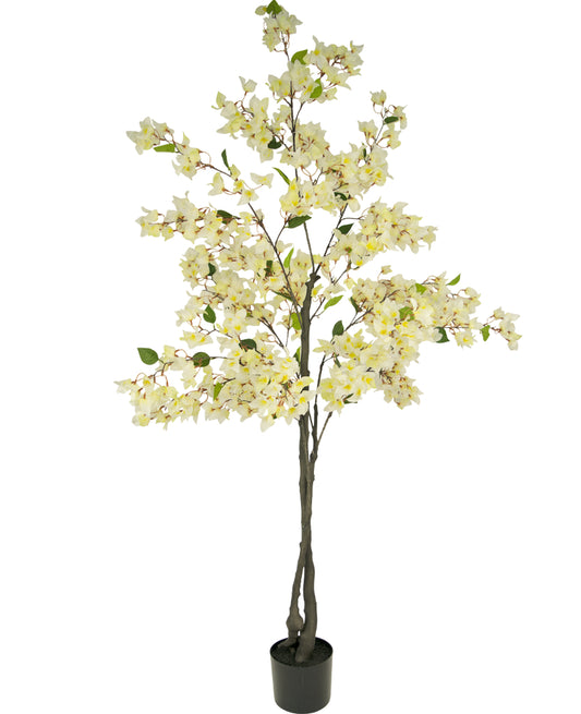 Kunstig Bougainvillea plante 180 cm hvid