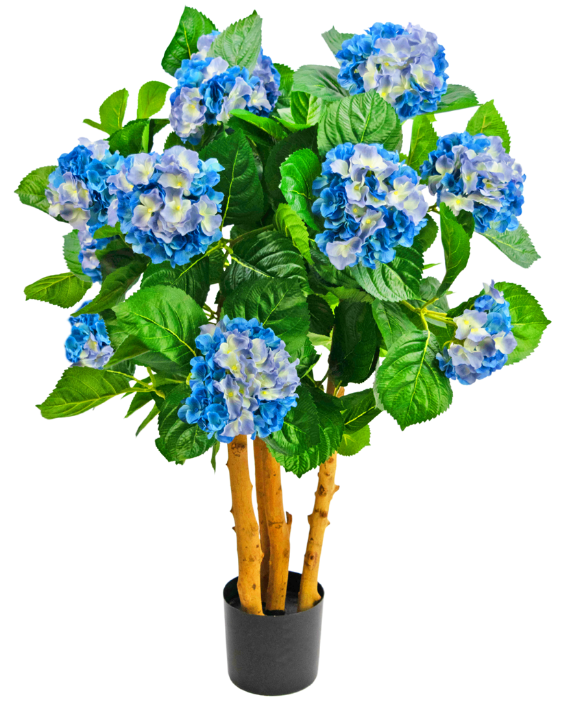 Kunstig Hortensia plante 85 cm blå