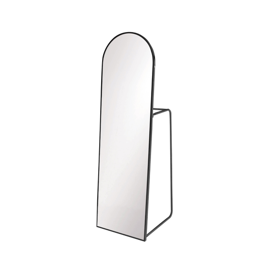 Spejl - Pass Mirror+Tøjstativ - Metal - Sort - 45x43x150cm