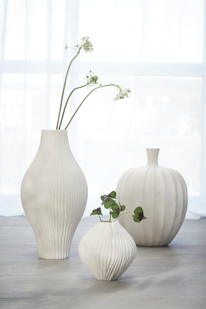 Esme dekoration vase H42 cm. hvid