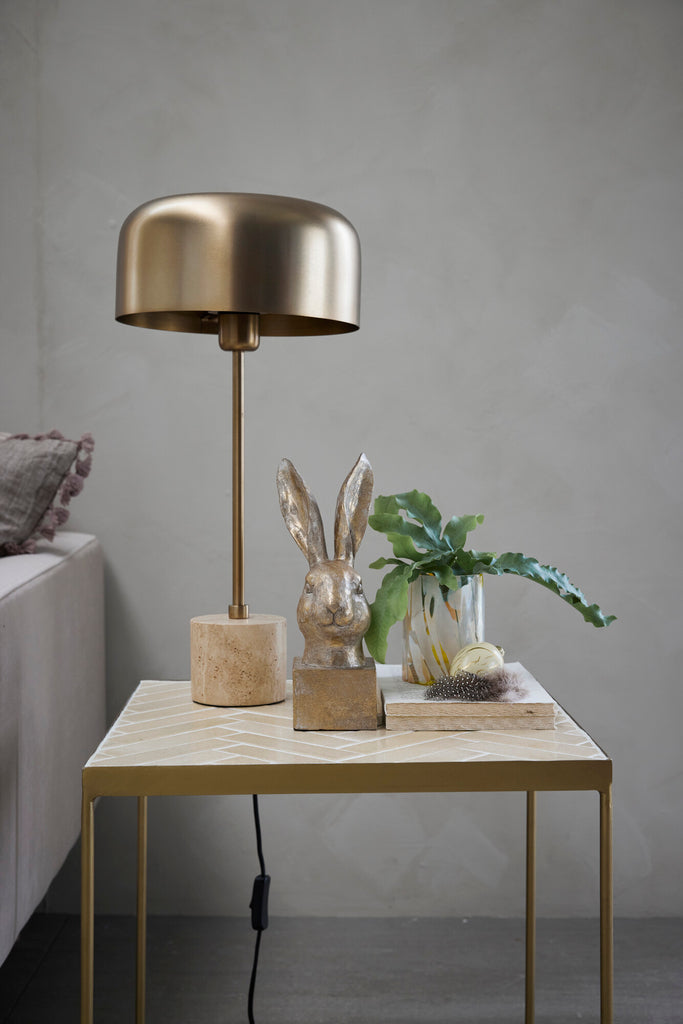 Sofillia bordlampe H98cm. guld marmor