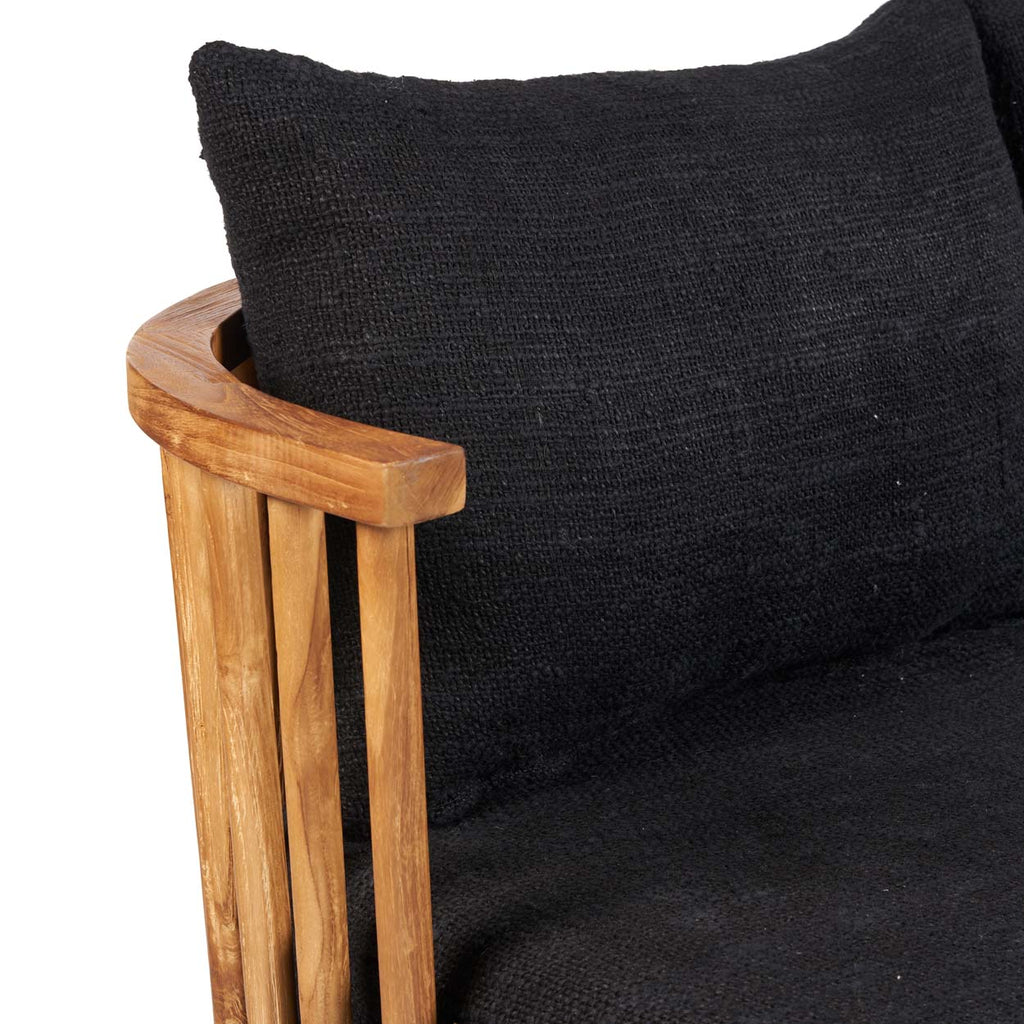 Malawi To-personers Sofa - Naturlig sort