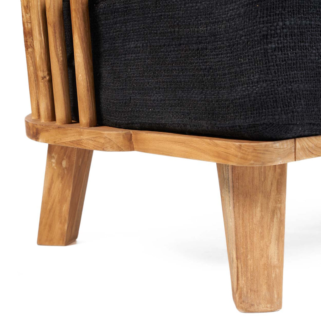 Malawi To-personers Sofa - Naturlig sort