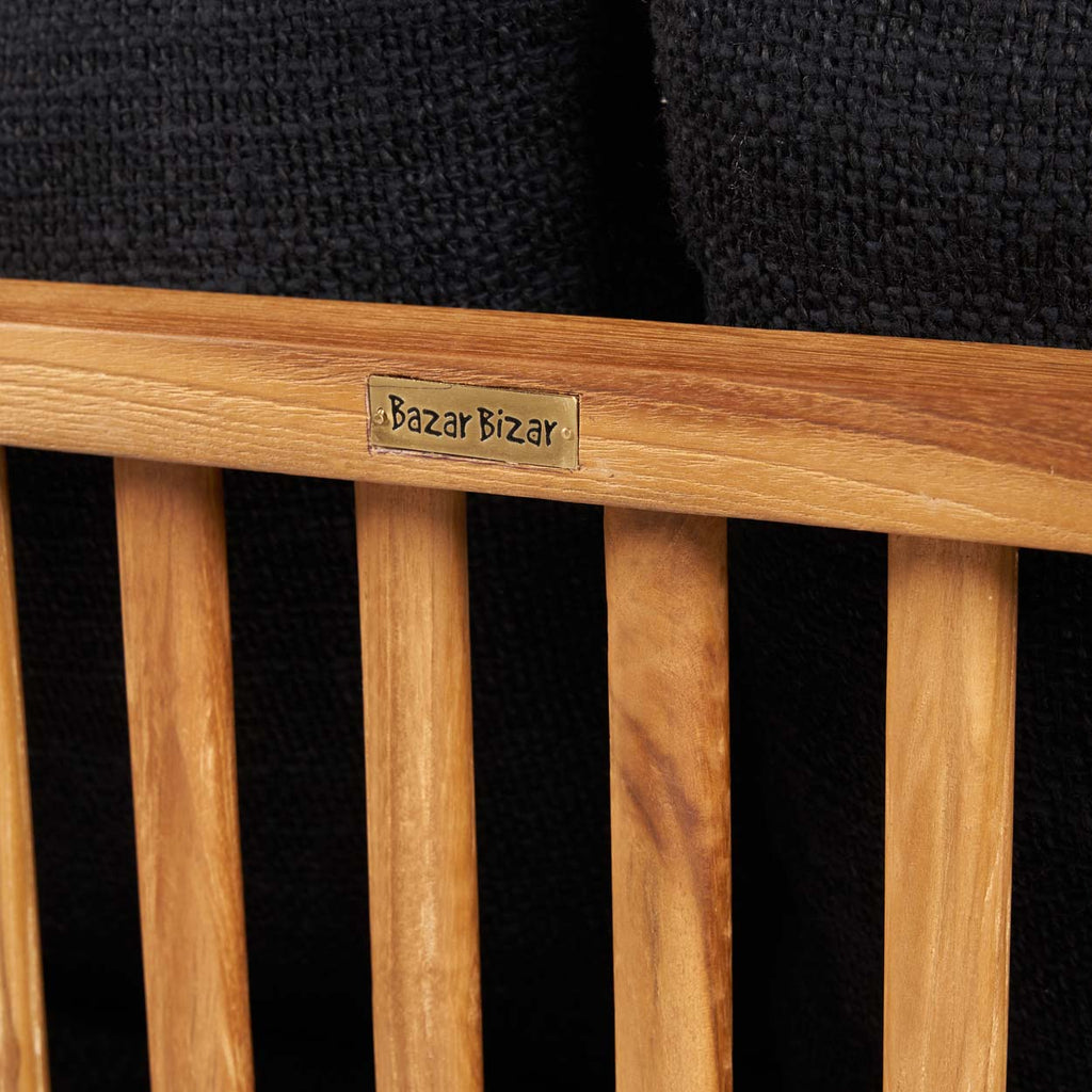 Malawi To-personers Sofa - Naturlig sort