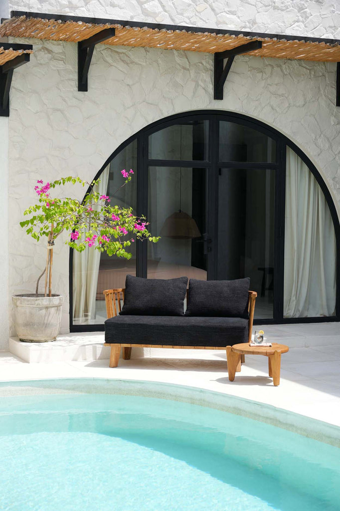 Malawi To-personers Sofa - Naturlig sort