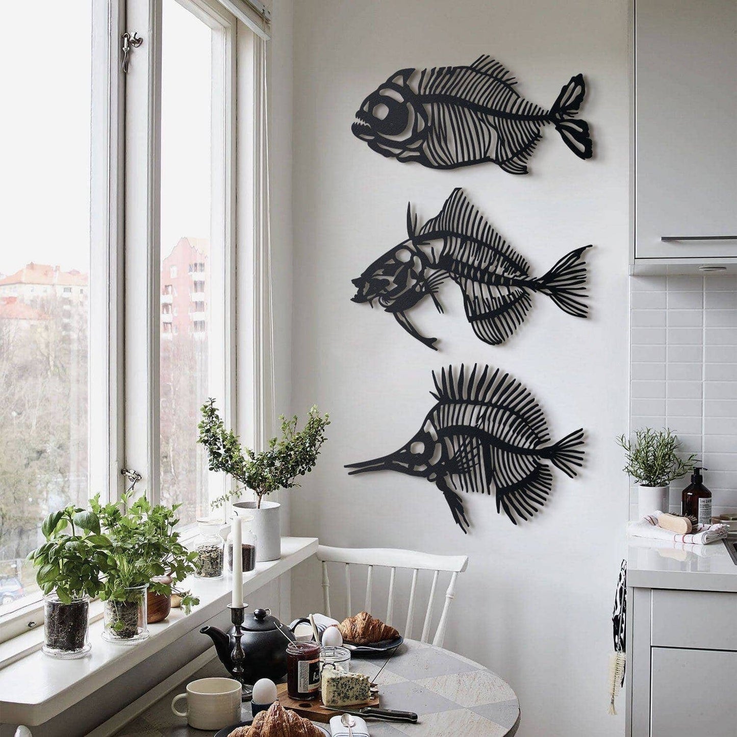 Fiskene, Metal Vægdekoration, Nordic Unique