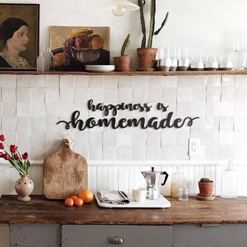 Happiness Is Homemade, Metal Vægdekoration, Nordic Unique