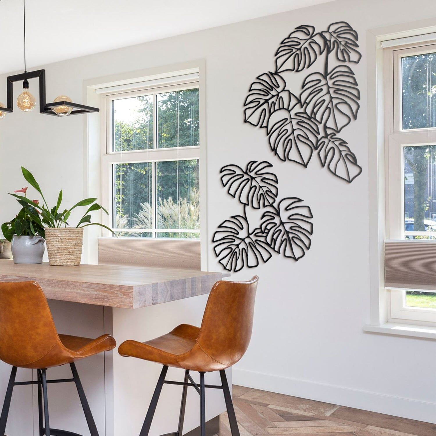Monstera Planten, Metal Vægdekoration, Nordic Unique