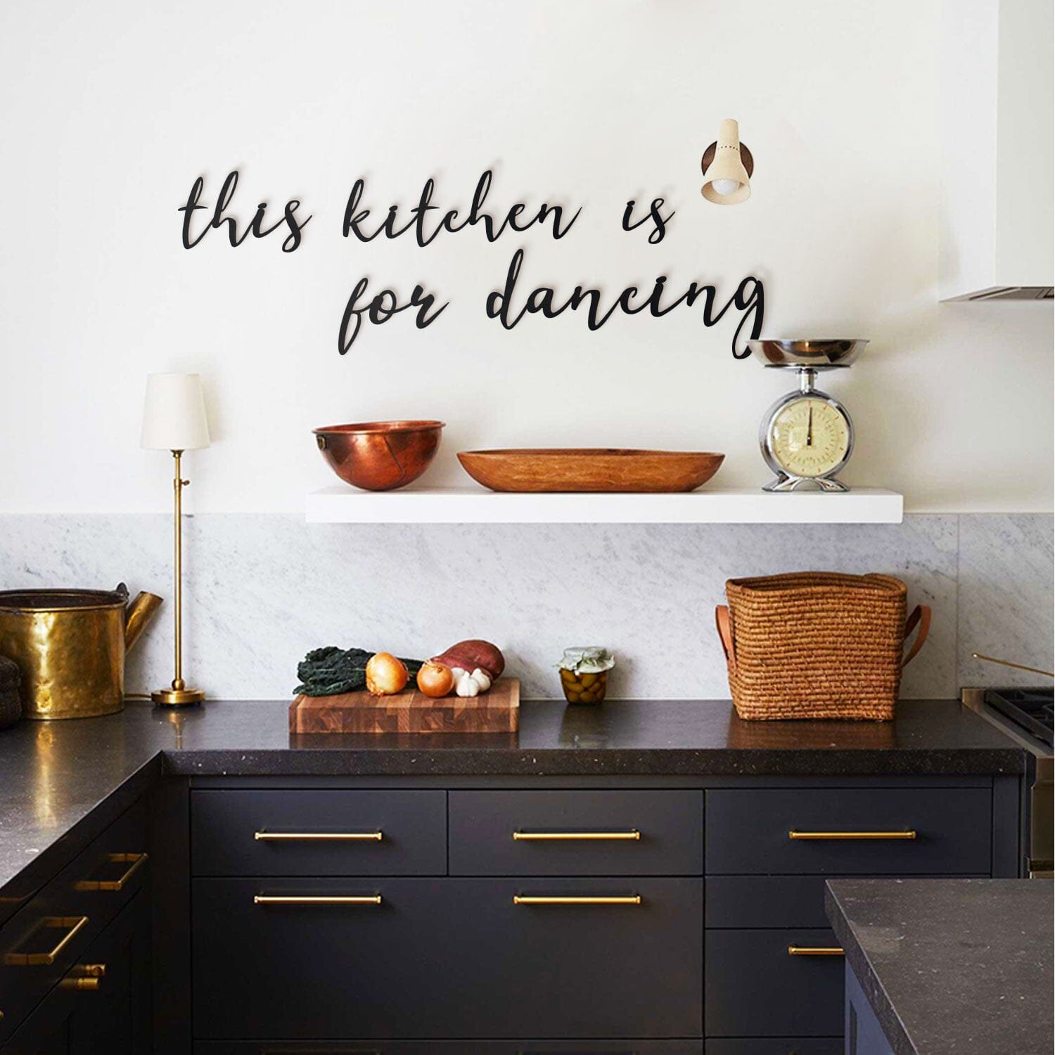 This Kitchen Is For Dancing, Metal Vægdekoration, Nordic Unique
