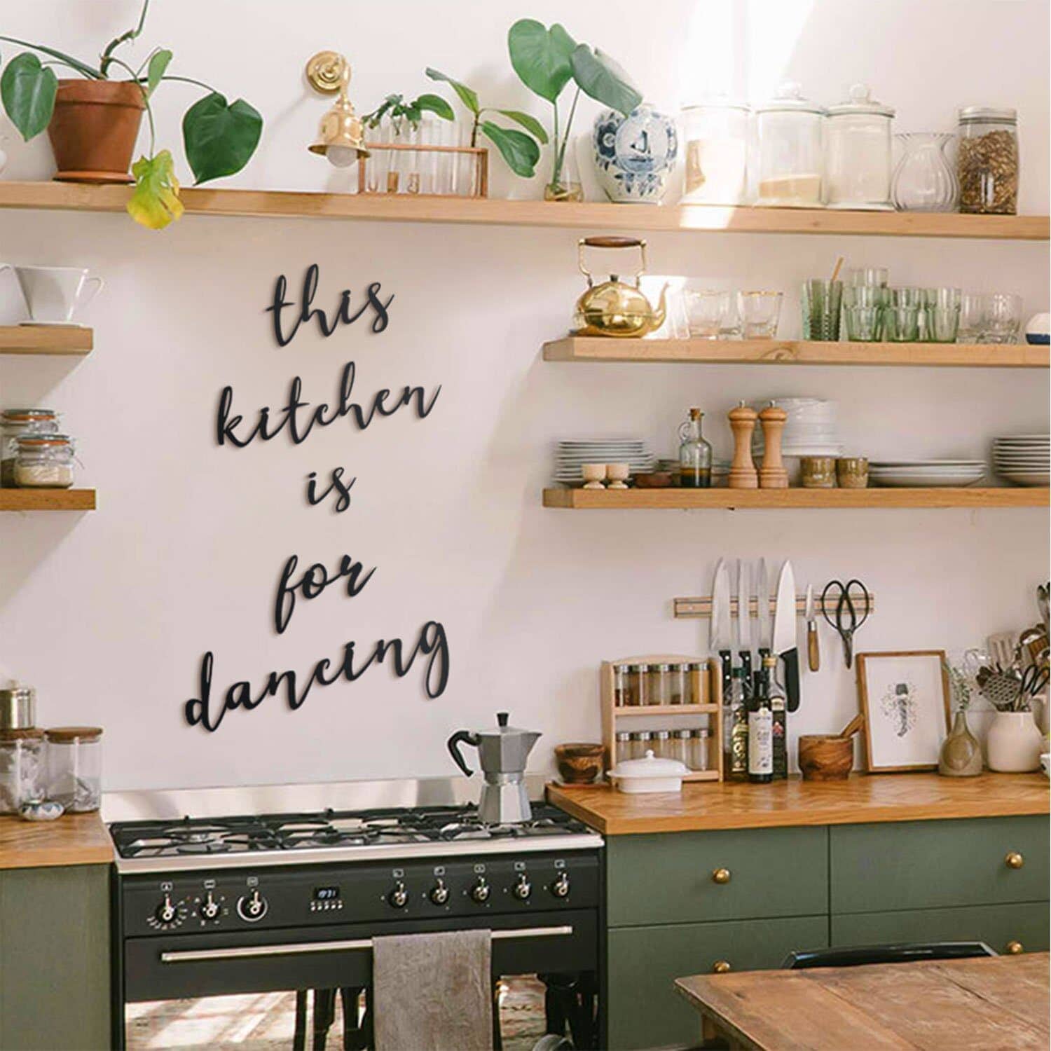 This Kitchen Is For Dancing, Metal Vægdekoration, Nordic Unique